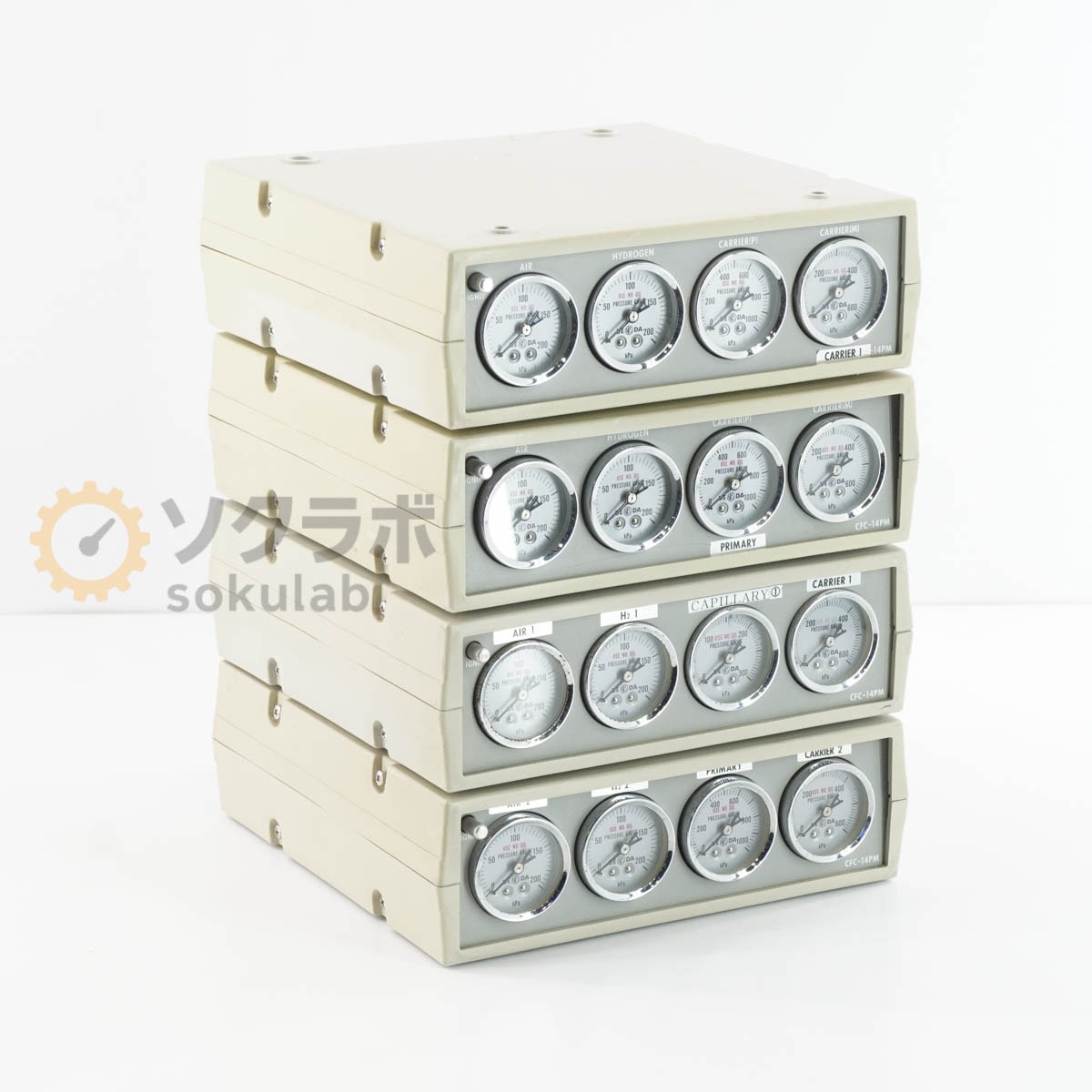 [DW]USED 8���ݾ� 4�楻�å� SHIMADZU CFC-14PM Flow Controller for GC Gas Chromatograph �ե�������ȥ����顼 ��������...[07902-0058]