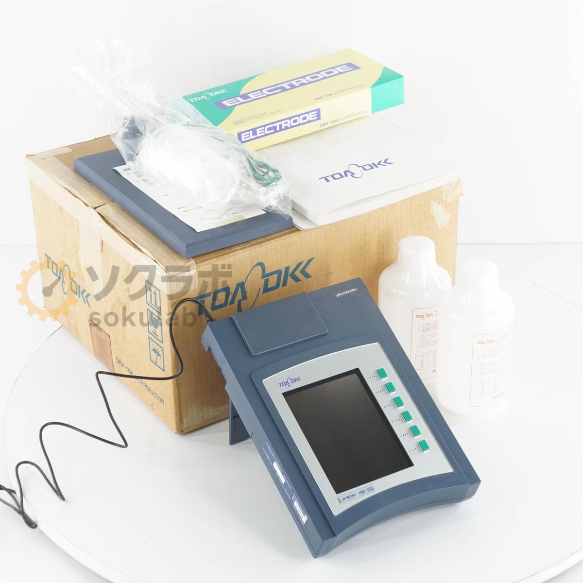 [DW]USED 8���ݾ� TOA DKK HM-30G pH METER pH�᡼���� pH�� �Ŷ��� GST-5721C AC�����ץ��� �Ÿ������� [08416-0005]