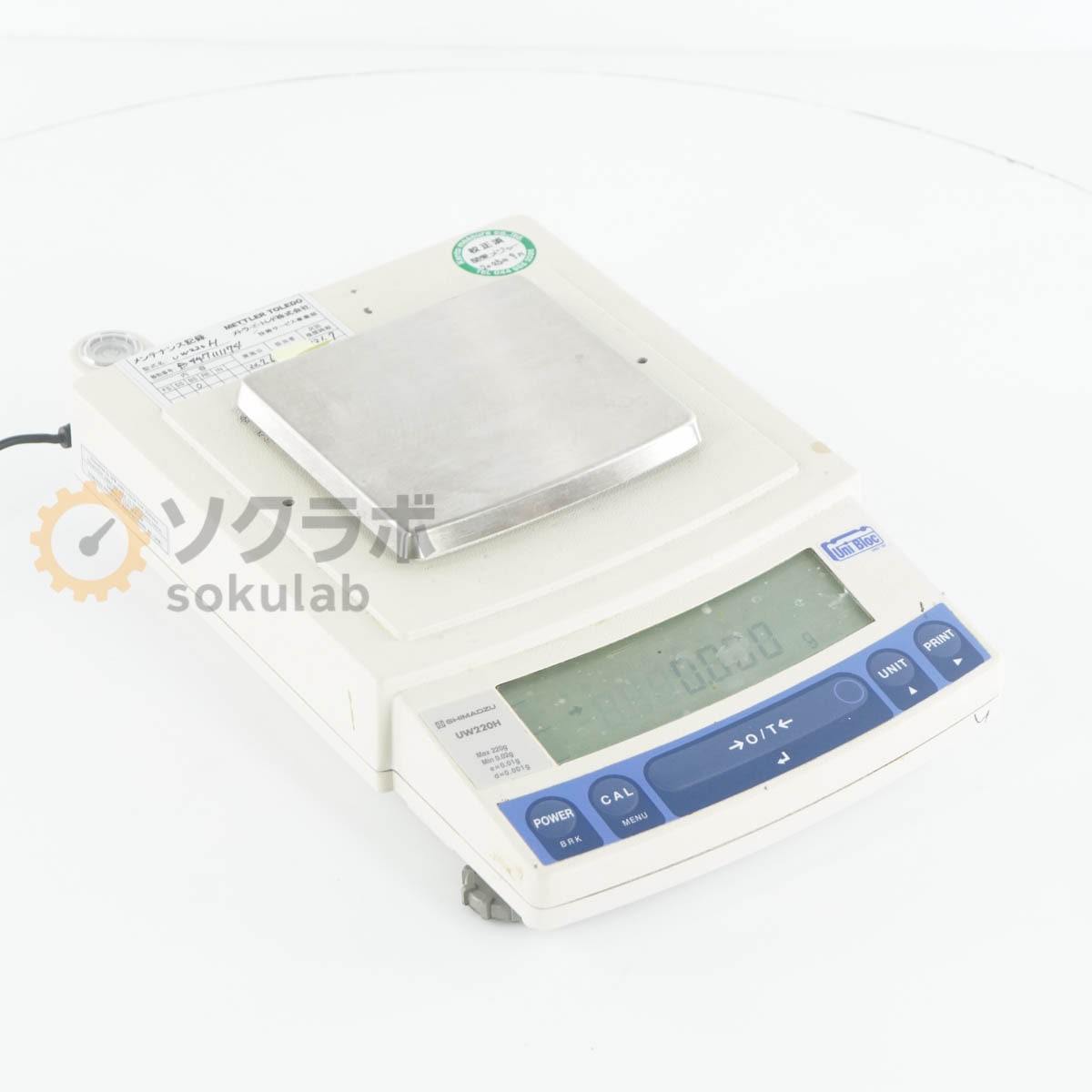 [DW]USED 8���ݾ� SHIMADZU UW220H �Ҥ礦��220g ELECTRONIC BALANCE ��������� �Ż�ŷ�� �Ż�ŷ�Ӥ� [08329-0011]