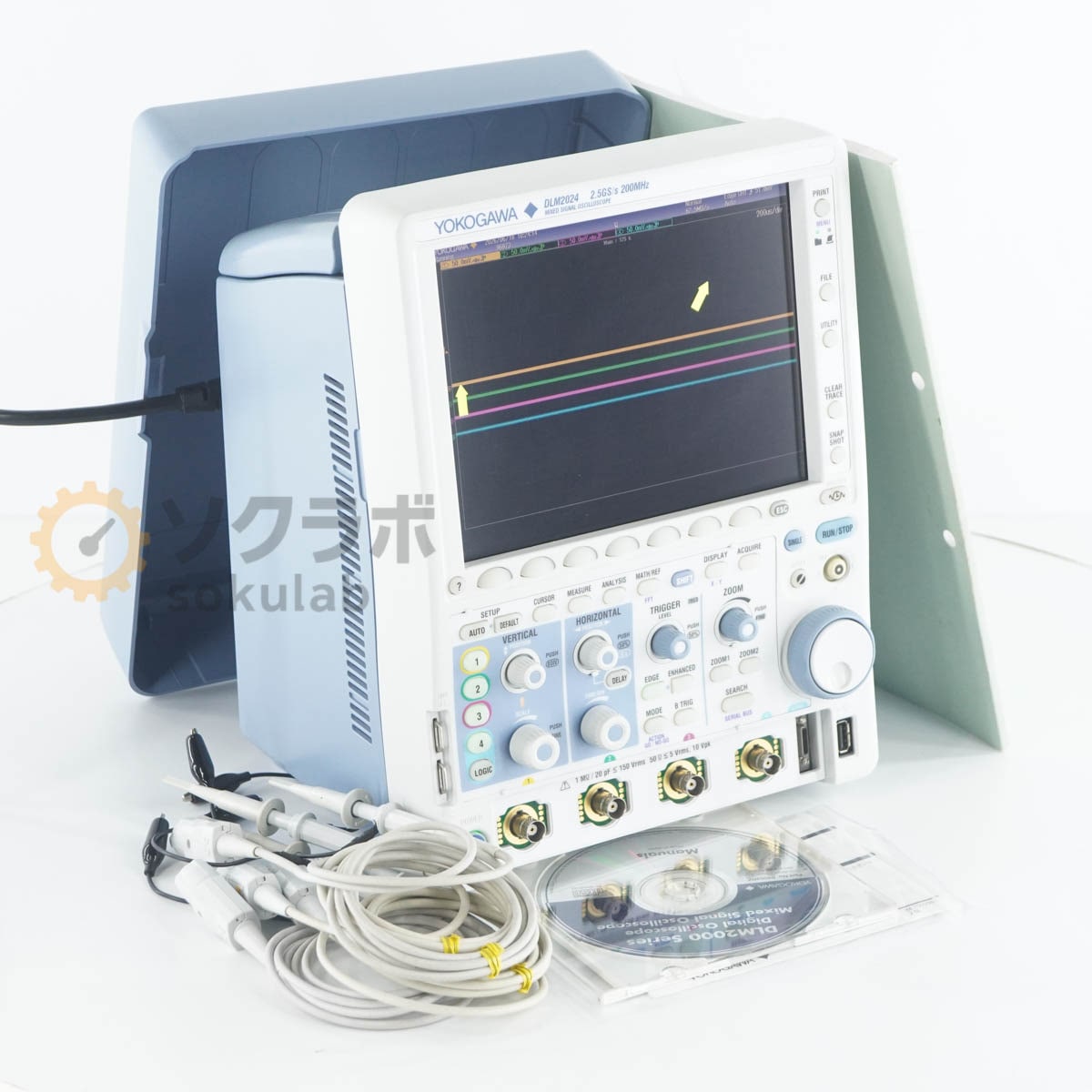 [DW]USED 8���ݾ� YOKOGAWA DLM2024 710110-M-HJ/B5/M1/C10 200MHz 2.5GS/s MIXED SIGNAL OSCILLOSCOPE ���� �ߥå����ɥ����ʥ륪������������ [08472-0266]