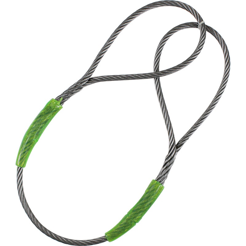 コンドーテック】セーフティカラースリング（JISワイヤ玉掛）φ12×1m