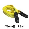 ベルトスリングE型（両アイタイプ） 幅 75mm 長さ 2.5m 5739 [02588]|ベルトスリング|荷役・運搬