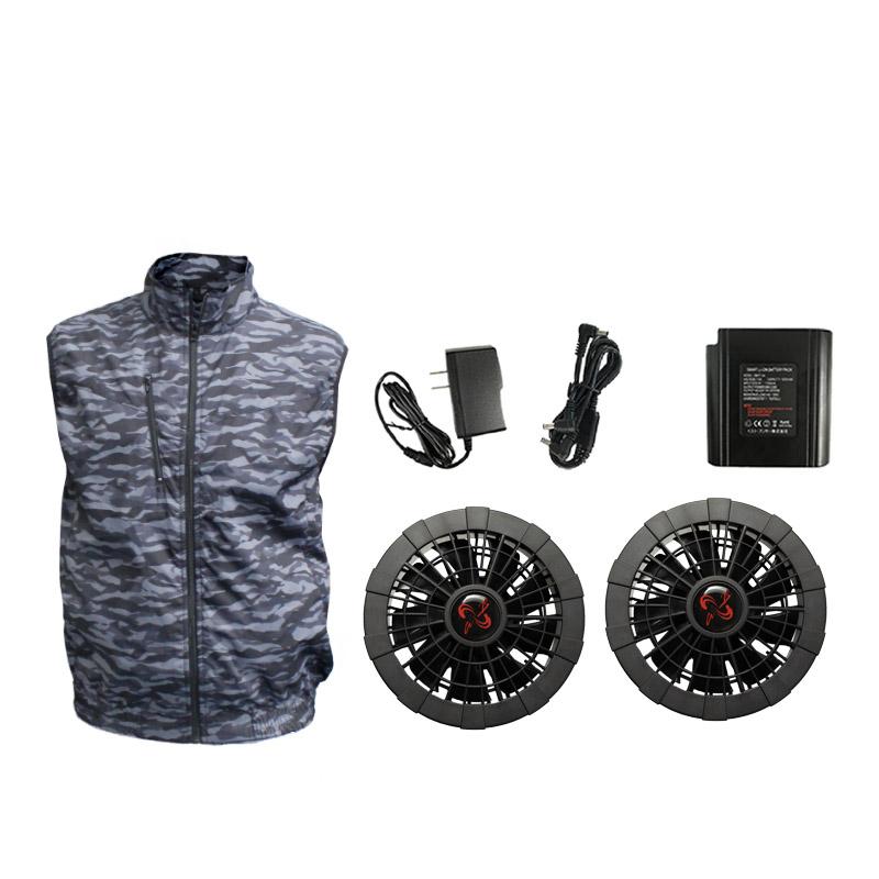 NEW》空調ベストファンバッテリーセット 黒迷彩 Lサイズ[85796]|激安