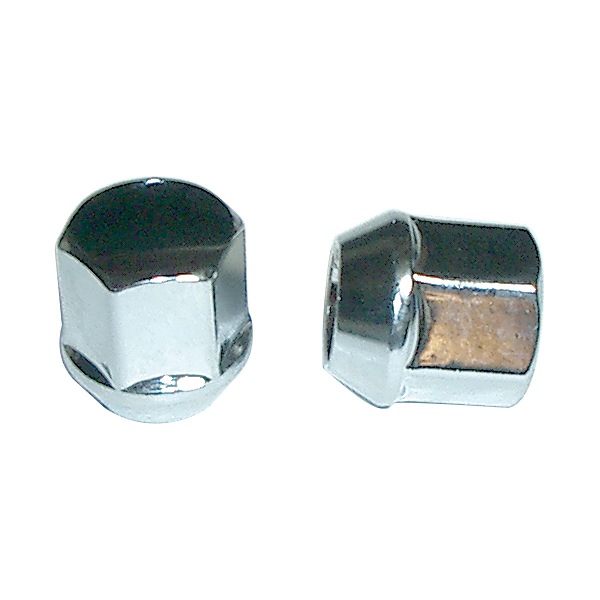 袋ナット メッキ（ショート） ツバ付 M12×P1.5-19H 23.5mm （100個入