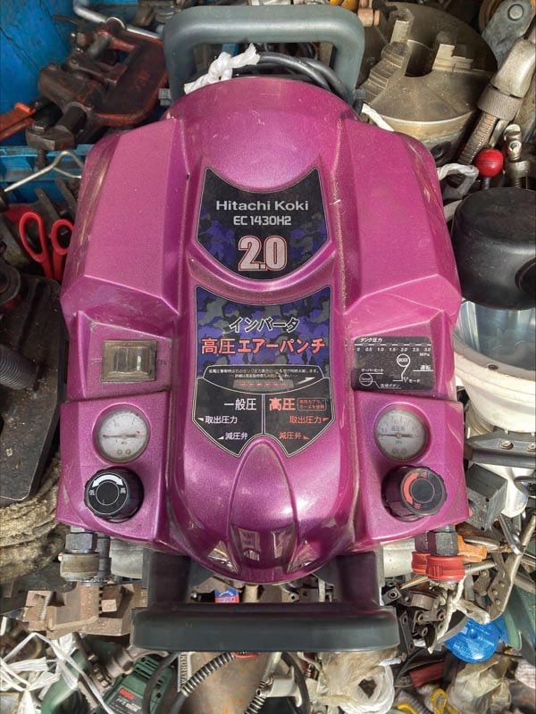 ジャンク 日立工機 エアコンプレッサー EC1430H2 高圧/常圧 ジャンク 日立工機 エアコンプレッサー EC1430H2 高圧/常圧