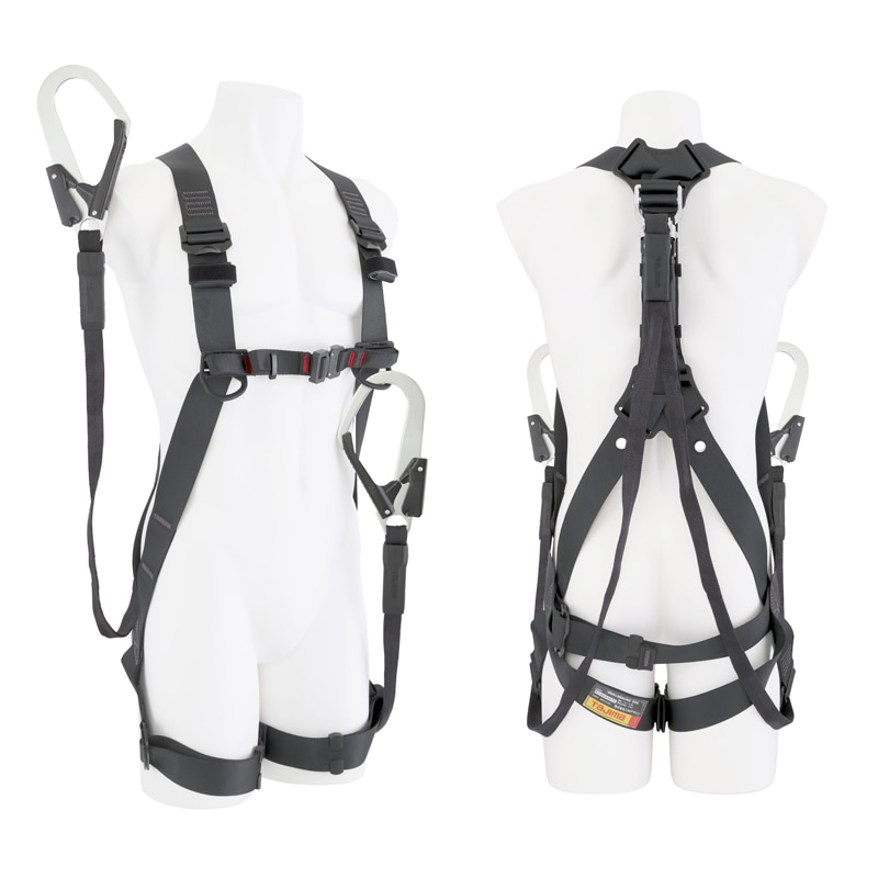 タジマ】ハーネスGS 平ロープ ダブルL1セット 黒L A1GSLFR-WL1BK[91003  