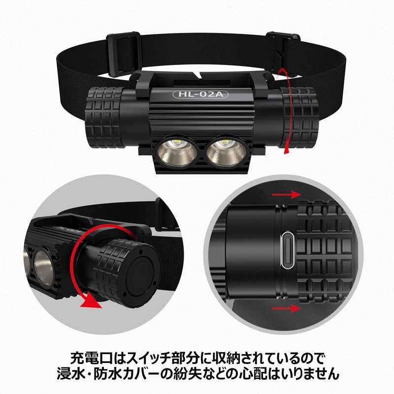 ��LED�إåɥ饤�� �ͥå��饤��855LM �饤�ȼ�곰����ǽ ¿���ӥ饤��[90826]