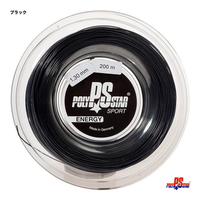 ポリスター POLYSTAR テニスガット ロール エナジー（ENERGY） 130 ブラック energy130b