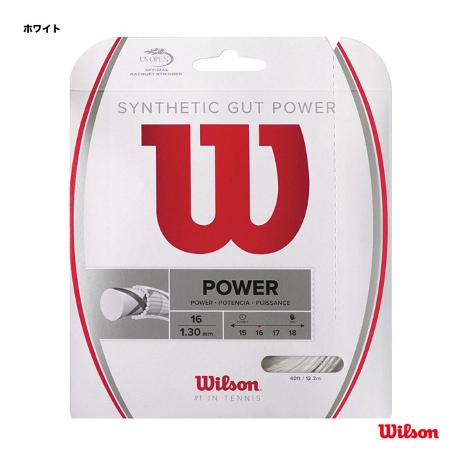 륽 Wilson ƥ˥å ñĥ 󥻥ƥååȥѥ16SYNTHETIC GUT POWER 16 130 ۥ磻 WRZ945100