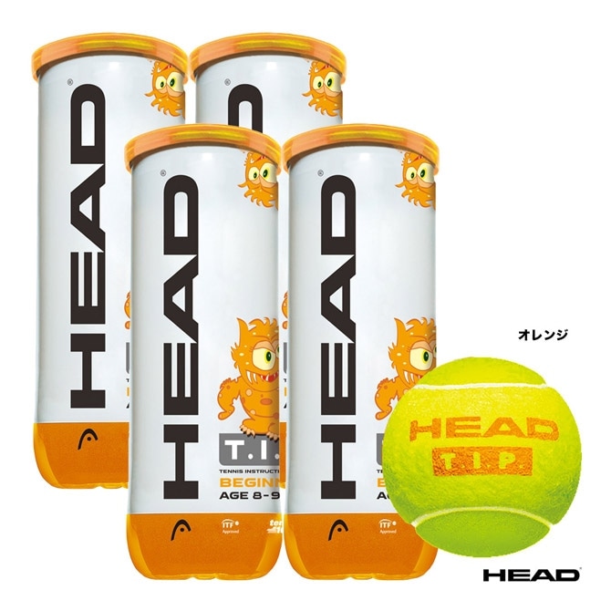 テニスボール レッドボール 50個 HEAD T.I.P ヘッド（HEAD）（キッズ）ジュニア テニスボール 3球入り STAGE 3 RED