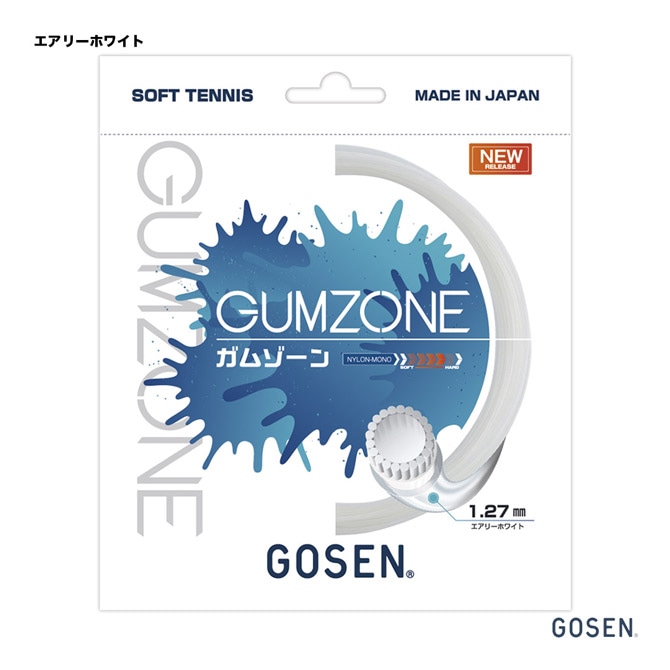 ゴーセン GOSEN ガット ソフトテニス用 単張り ガムゾーン（GUMZONE