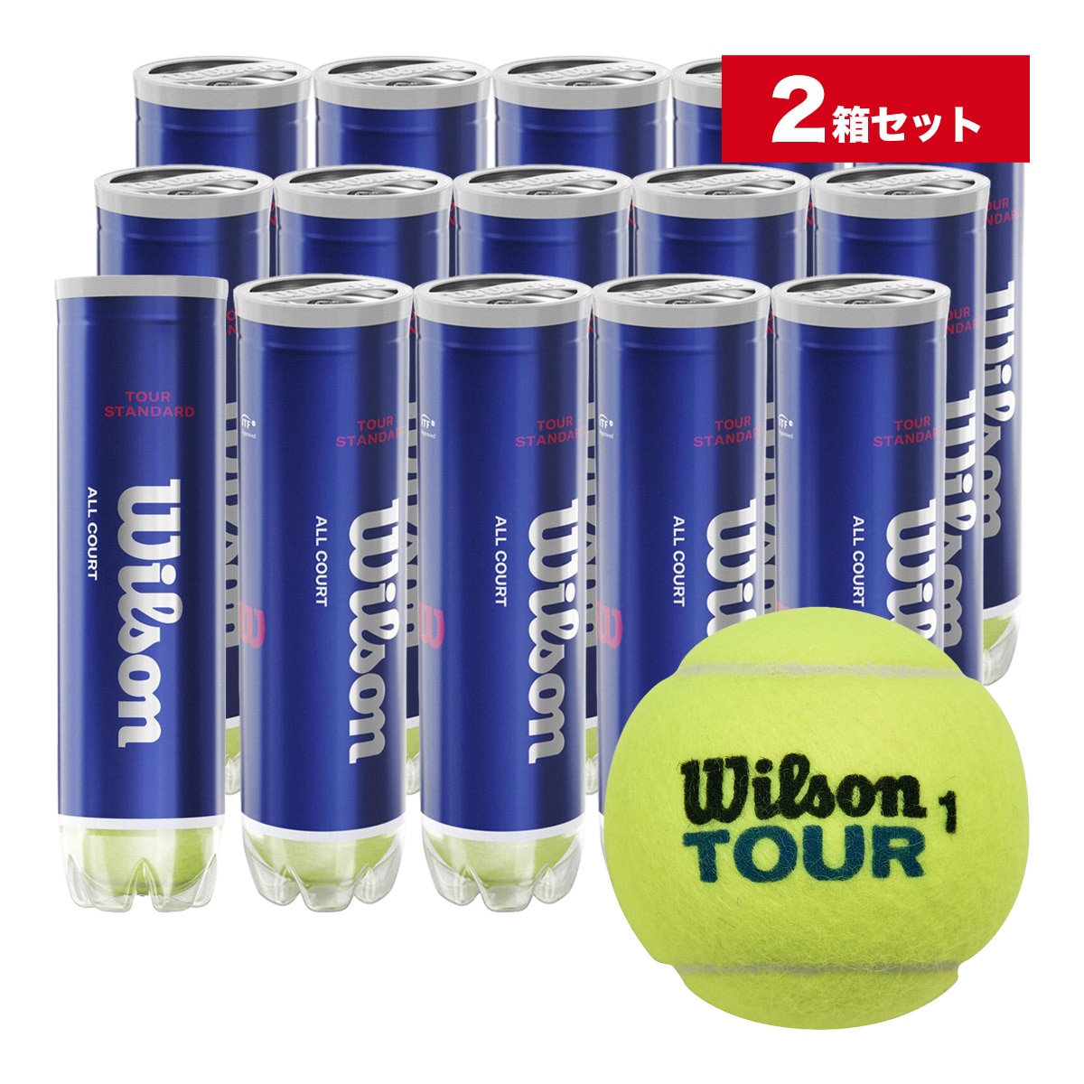 【新品】Wilson テニスグリーンボール 4個入り 17缶セット(合計68球) メーカー,ウイルソン,ボール | テニスジャパン本店