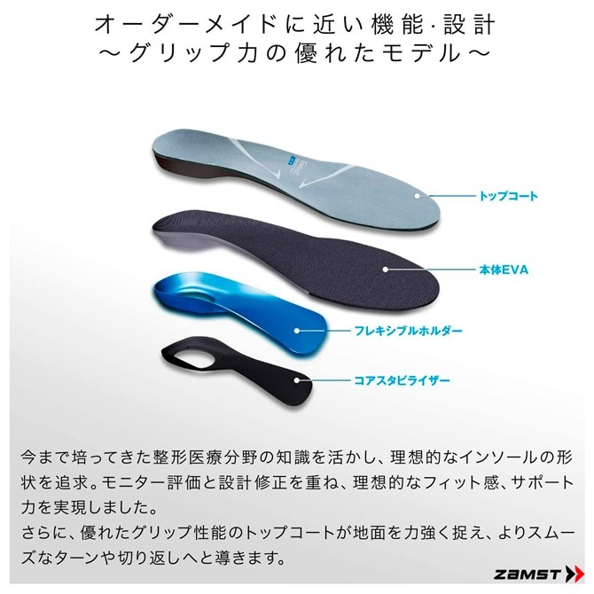スポーツインソール ザムスト Footcraft AGILITY GRIP for GOLF