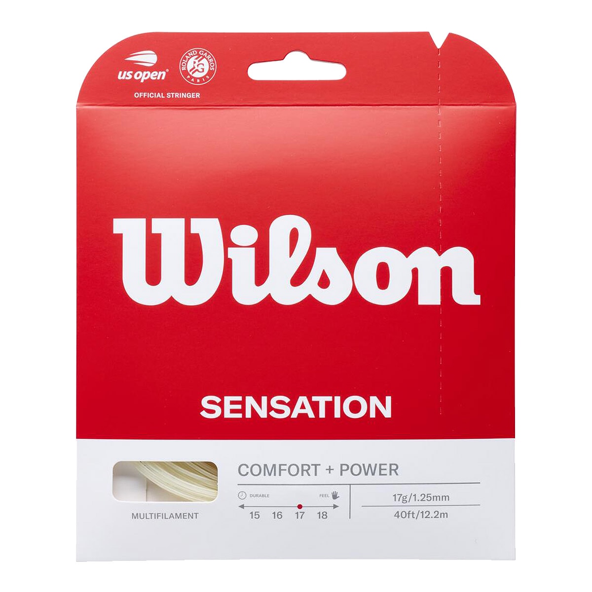 ウイルソン Wilson テニスガット 単張り センセーション 16（SENSATION