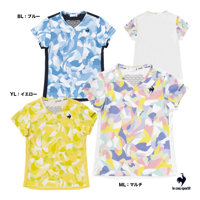 ルコックスポルティフ LCS テニスウェア レディス SUNSCREEN グラフィックゲームシャツ QTWVJA00