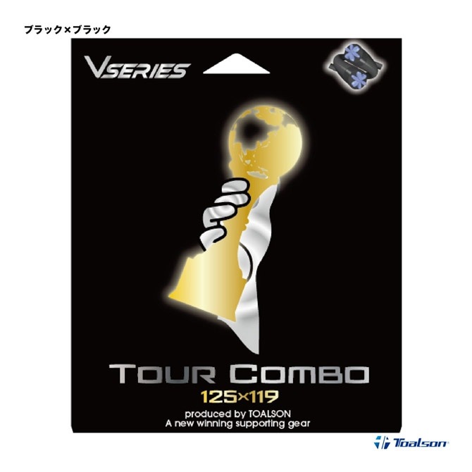 �ȥ��륽�� TOALSON �ƥ˥����å� ñĥ�� �ĥ�������ܡ�TOUR COMBO�� 125��119 �֥�å��ߥ֥�å� 75101001