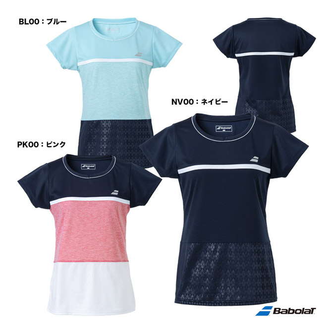 バボラ BabolaT テニスウェア レディス CLUB ショートスリーブシャツ
