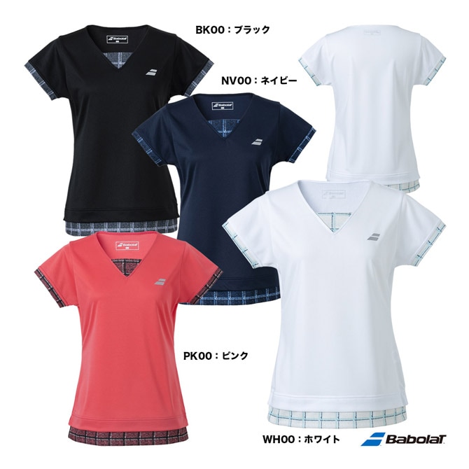 バボラ BabolaT テニスウェア レディス PURE ショートスリーブシャツ