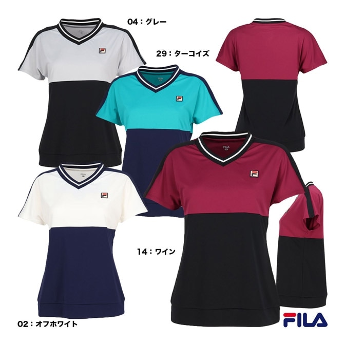フィラ　オシャレなテニスウエア フィラ FILA テニスウェア レディス アップリケTシャツ VL2742