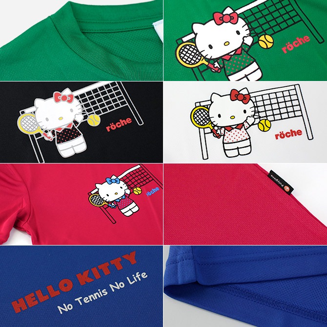 Merci∽ハローキティxMerci Tシャツ ユニセックス∽可愛い 4色☆ ローチェ roche テニスウェア ユニセックス サンリオ