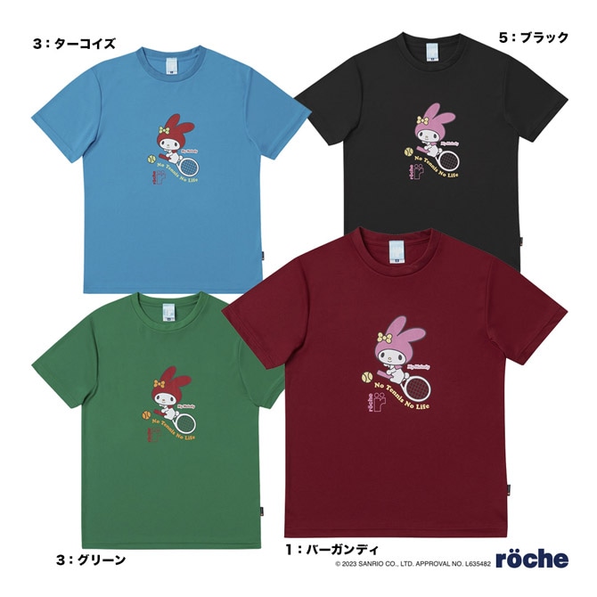 ローチェ roche テニスウェア ユニセックス サンリオキャラクターズ×roche コラボTシャツ S0007 マイメロディ