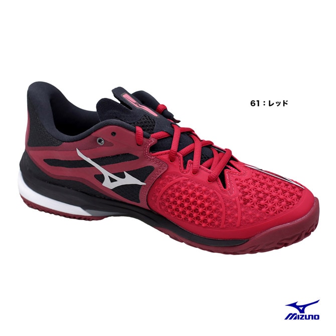 Mizuno ウェーブエクシードツアー6 OC レッド ミズノ MIZUNO テニスシューズ ユニセックス ウエーブエクシードツアー