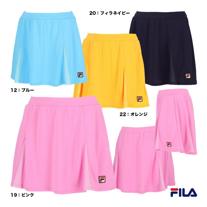 FILA スカート付きテニスウェア ピンク ブルー 両方共（XL size） フィラ FILA テニスウェア レディス スコート VL2922 | メーカー