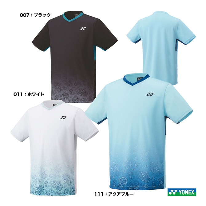 YONEX テニスウェアセット ホワイト ブルー ヨネックス YONEX テニスウェア チーム対応 ユニセックス ゲームシャツ