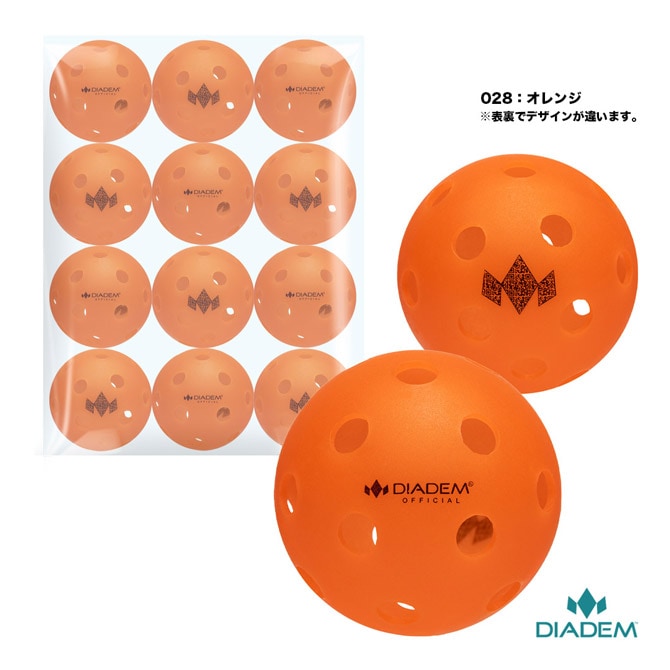 ダイアデム DIADEM ピックルボール オフィシャル ピックルボール インドア用 12個入 OFFICIAL PICKLEBALL INDOOR BALL 12PK TPB007