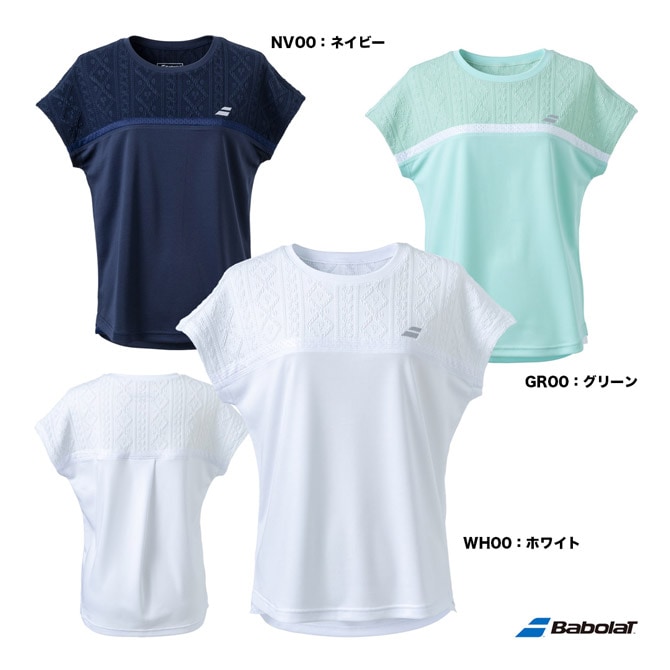 バボラ BabolaT テニスウェア レディス PURE ショートスリーブシャツ