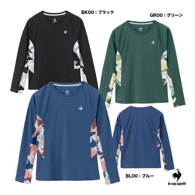ルコックスポルティフ LCS テニスウェア レディス Aile forme グラフィック長袖ゲームシャツ LN4FLT10L