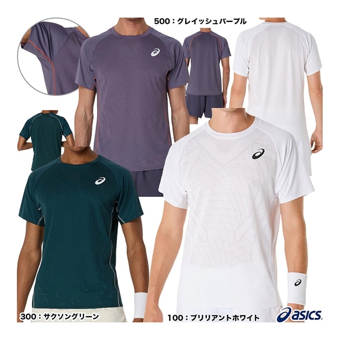 アシックス asics テニスウェア メンズ ACTIBREEZE半袖シャツ アシックス（ASICS）（メンズ）ACTIBREEZEパネルジャカード半袖
