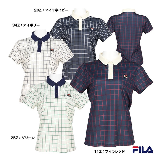 2025春夏！FILA チェック柄 ポロシャツ スコート セット 2025春夏！FILA チェック柄 ポロシャツ スコート セット 2025春