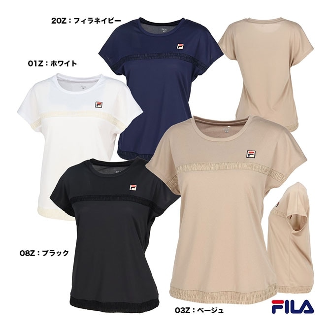 2025春夏　フィラ ゲームシャツ　トップスのみ　新品 FILA テニスウェアレディース 2025 フィラ ゲームシャツ