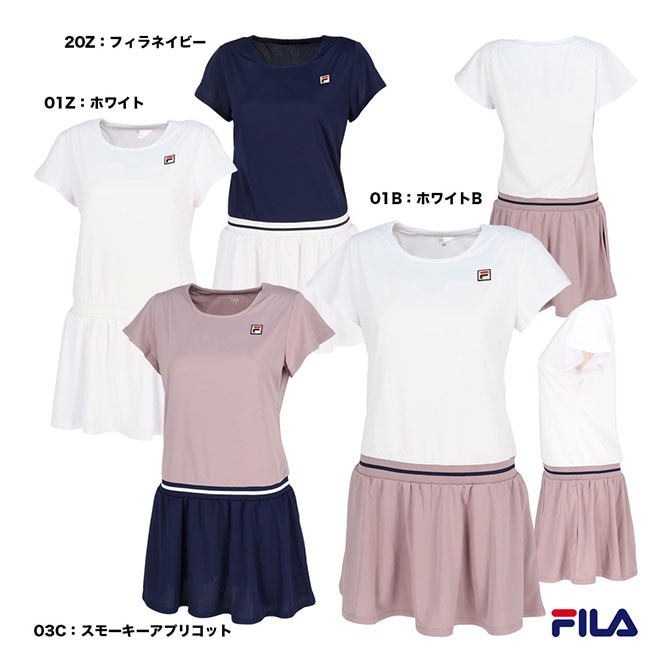 【新品未使用完売】FILAテニスウェアワンピース スモーキーアプリコットSサイズ フィラ FILA テニスウェア レディス ワンピース EL0015 | セール会場