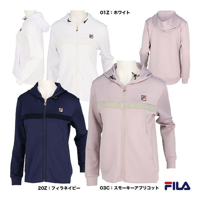 フィラ　FILA　テニスウェア　レディース　L　フルジップパーカー　ブラック フィラ（FILA）（レディース）テニスウェア レディース フルジップ