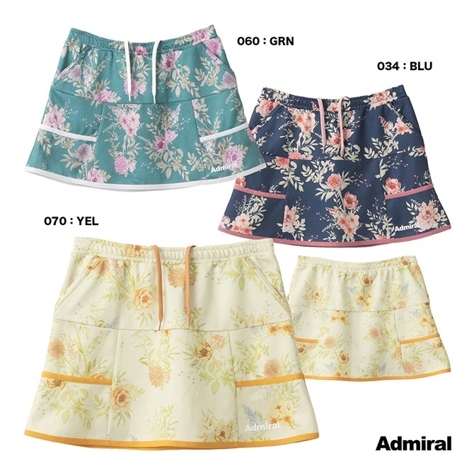 アドミラル Admiral テニスウェア レディス ラインヘムフラワー