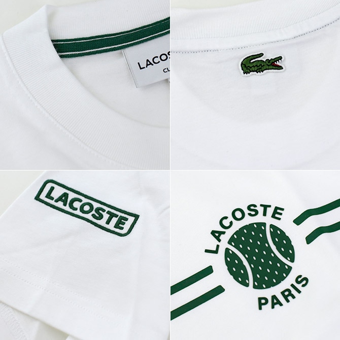 ラコステ LACOSTE テニスウェア メンズ テニスボールプリントTシャツ