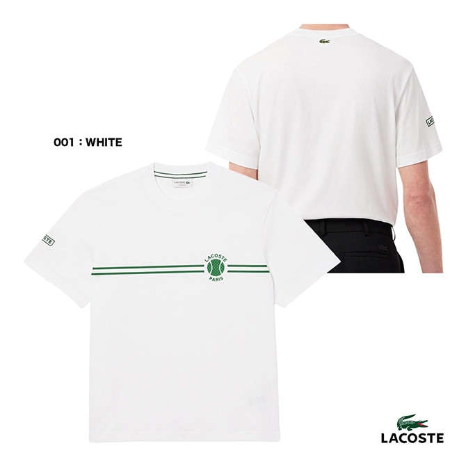 ラコステ LACOSTE テニスウェア メンズ テニスボールプリントTシャツ