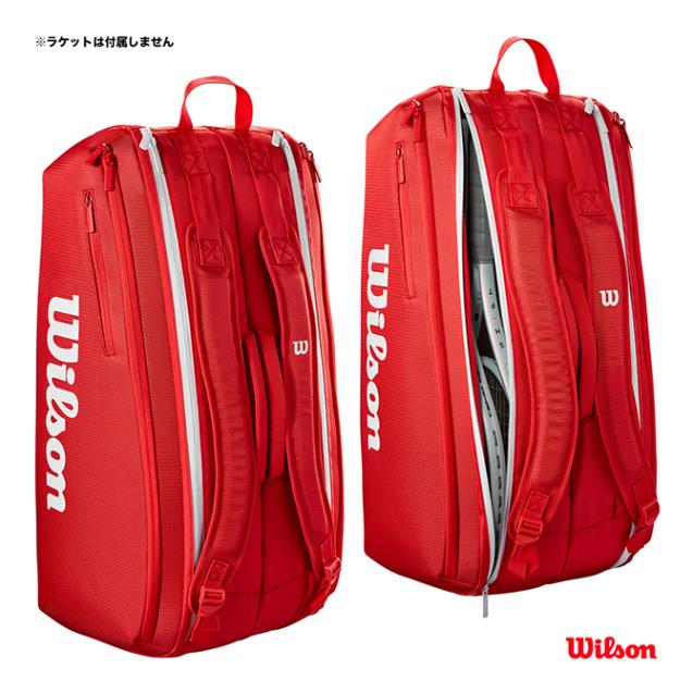 ウイルソン Wilson テニスバッグ SUPER TOUR WILSON RED 9PK