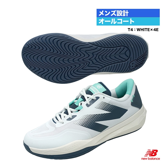 ウォバッシュ Men`s FuelCell 796v4 4E Width Tennis Shoes White and Blue