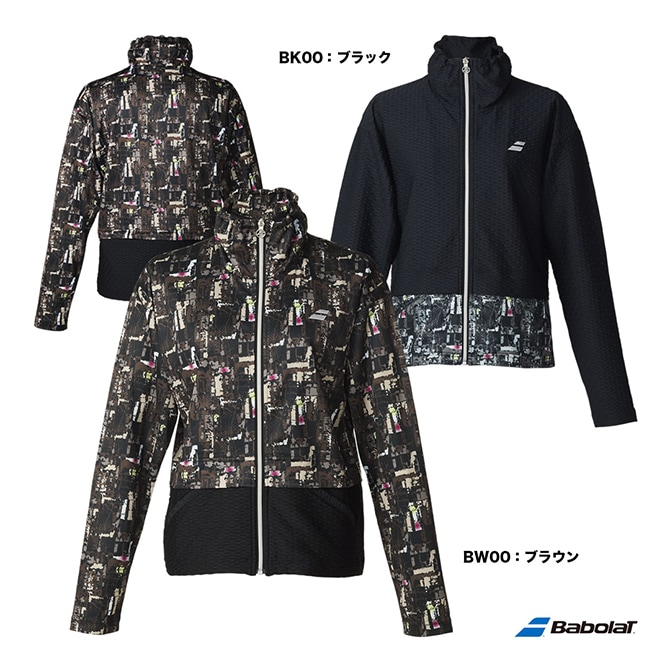 バボラフリース切替ジャケット 黒とグレー ハウンドトゥースM LOGOS PARK フリース切替ジャケット メンズ