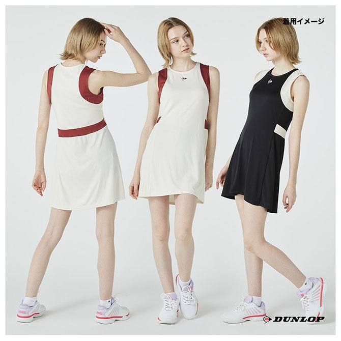 ダンロップ　テニス　ゲームワンピース　Lサイズ　レディースウェア ダンロップ DUNLOP テニスウェア レディス ゲームワンピース DAP-1565W