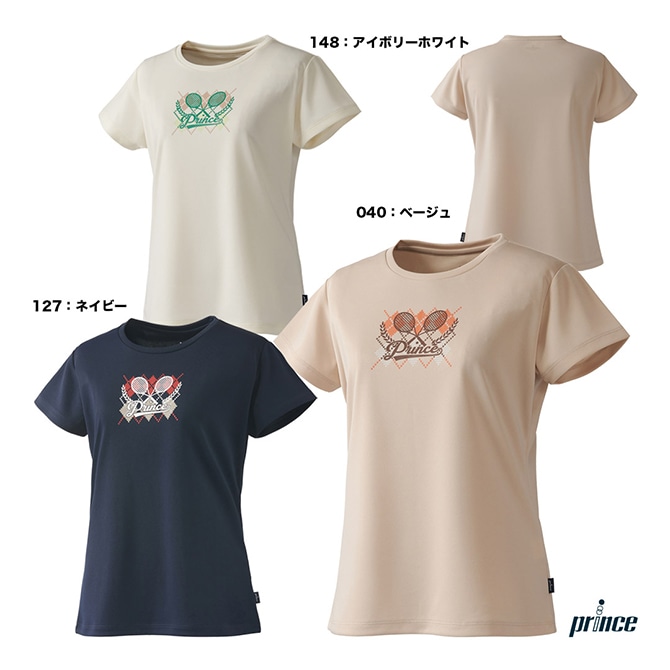 PrinceTENNIS ロゴ入り Tシャツ　クリーム色　セットアップ PrinceTENNIS ロゴ入り Tシャツ クリーム色 セットアップ 海外
