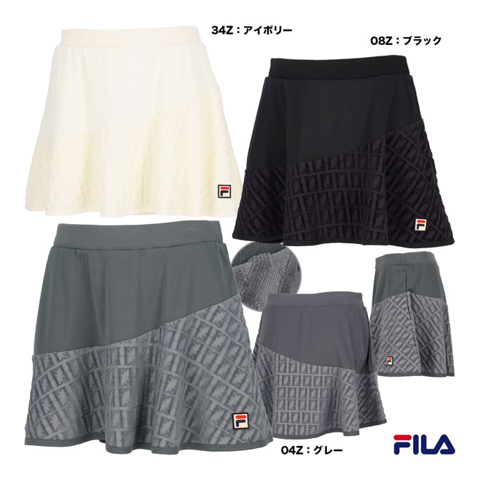 FILA ブラック フレアスカート　EL0252-08Z　Lサイズ ウインザーオンラインショップ〇フィラ スコート （ EL0252-08Z