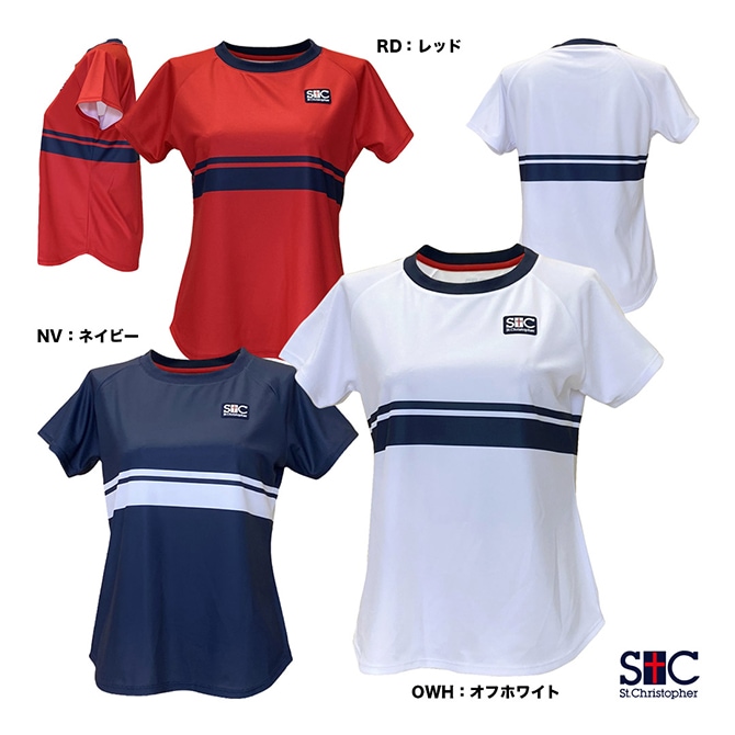 セントクリストファー St.Christopher テニスウェア レディス ウエストラインゲームシャツ STC-BEW6531