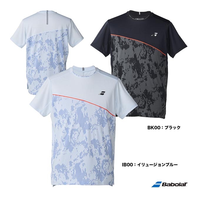 tebukuro　Babolat　ホワイトふわふわテニスウェア バボラ BabolaT テニスウェア ユニセックス PLAY ショートスリーブ