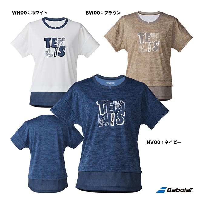 バボラ BabolaT テニスウェア レディス PLAY ショートスリーブシャツ