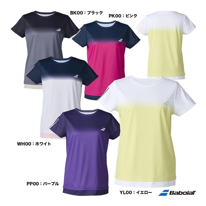 バボラ BabolaT テニスウェア レディス CLUB ショートスリーブシャツ