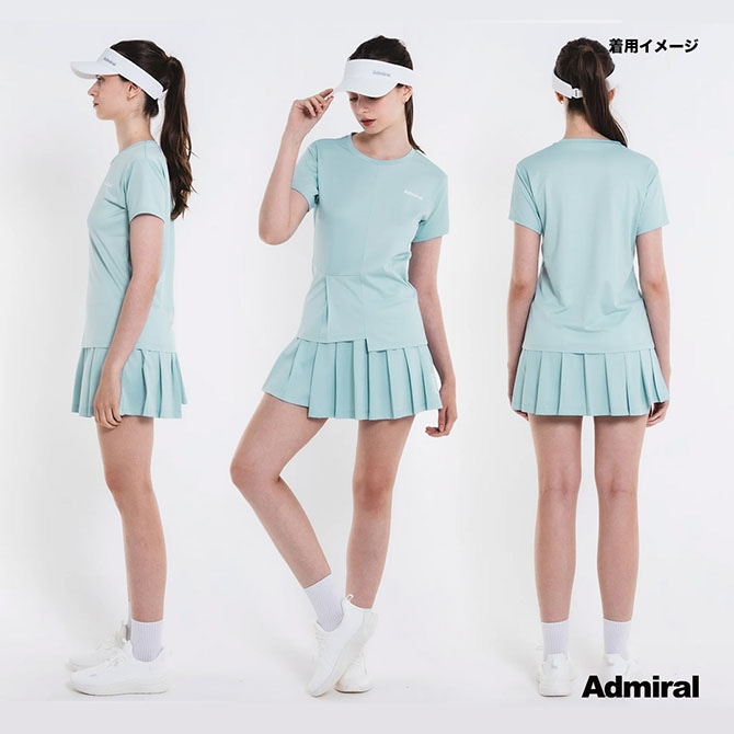 アドミラル　テニスTシャツ　Mサイズ アドミラル Admiral テニスウェア レディス ワンサイドタックTEE